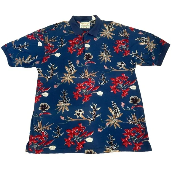 ISLAND FEVER Tropical Floral Polo Shirt Colorful Vibrant Hawaiian Sz XL - Picture 6 of 11